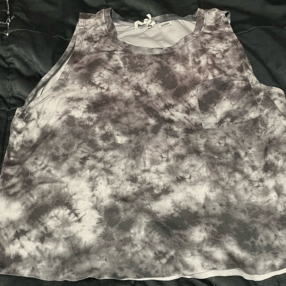 RBX Black and Gray Tie-Dye Muscle Tee